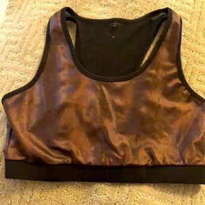 Workout sports bra metallic women’s size 10 fits like large